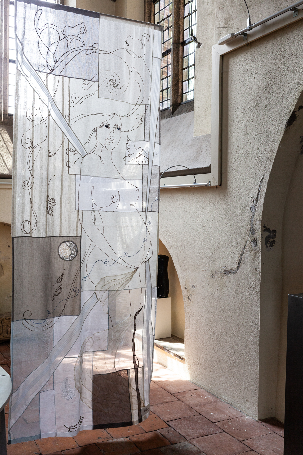 Textielkunst installatie